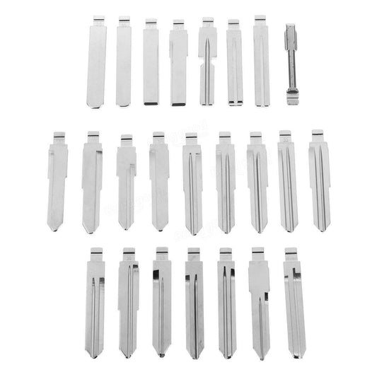 24pcs/lot Metal Blank Uncut Flip KD Remote Key Blades For KD900 Remotes KD B series NB Series Remote Control Locksmith Tool