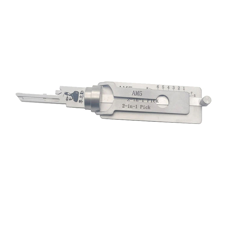 AM5 Original Lishi Lock Pick Key Decoder Reader Locksmith Tool for American Padlock with the AM5 Keyway