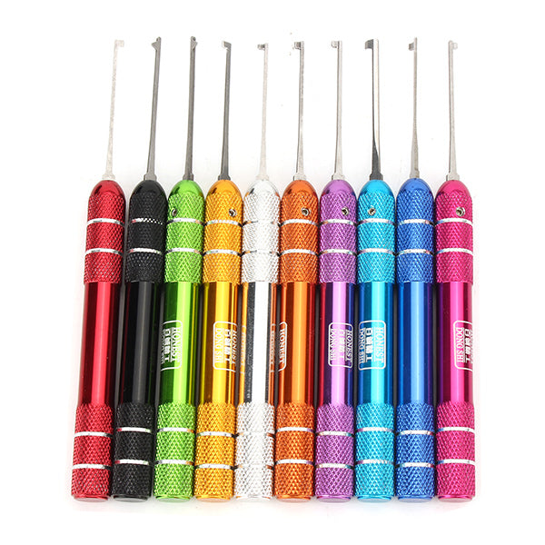 12PCS High Quality Honest Lock Smith Supplier Tools with Colorful Handle,Professional Civil Kaba PickSet Tools