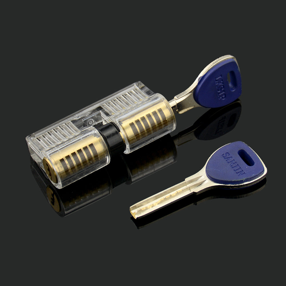 7pcs/lot Transparent Locks Combination Practice Locksmith Training Tools Visible Lock Pick Sets