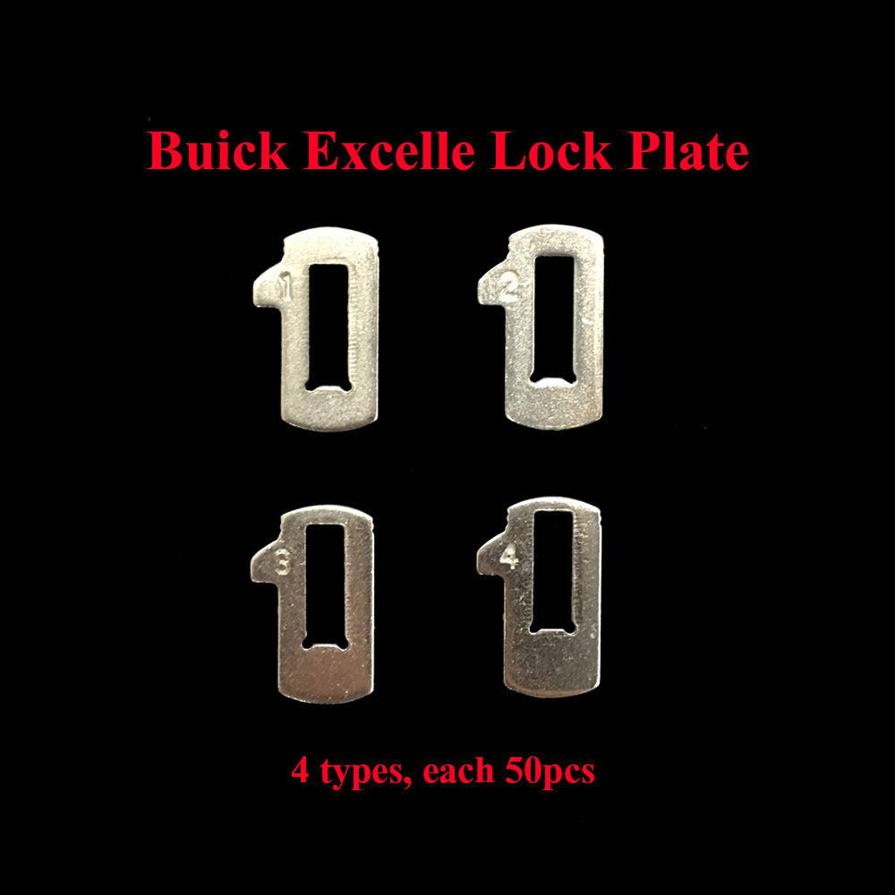 200pcs/lot Car Lock Reed Locking Plate For Buick Excelle (4 Types Each 50pcs) Key Lock Repair Accessories Copper Keying Kit, Car Lock Reed Lock Plate Auto Lock Repair Locksmith Supplies