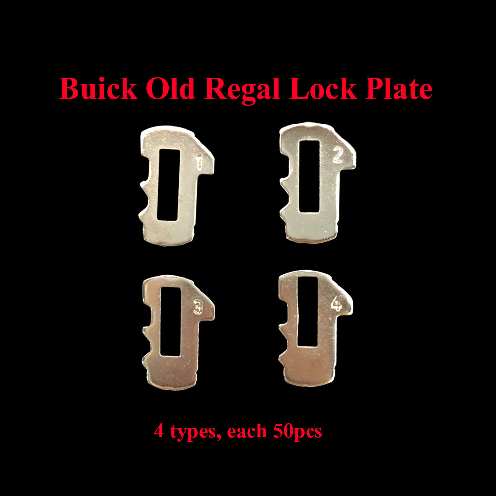 200pcs/lot Car Lock Reed Locking Plate For Buick Old Regal (4 Types Each 50pcs) Key Lock Repair Accessories Copper Keying Kit, Car Lock Reed Lock Plate Auto Lock Repair Locksmith Supplies