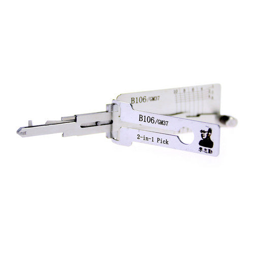 GM37 Lishi 2 in 1 Auto Car Pick and Decoder Lock Pick Set for HUMMER / GMC /CADILLAC / BUICK/ PONTIAC, Professional Locksmith Pick Lock Tool
