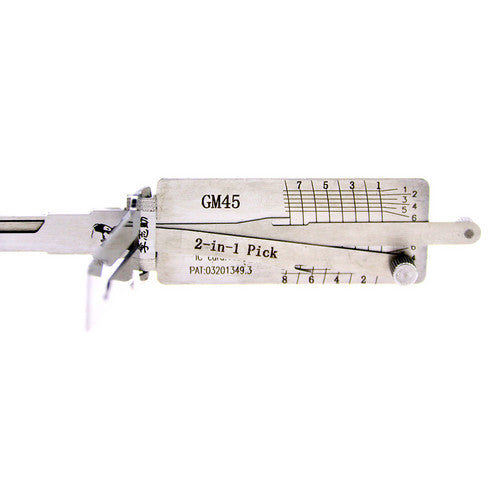 GM45 Lishi 2 in 1 Auto Car Pick and Decoder Lock Pick Set for Holton, Professional Locksmith Pick Lock Tool Plug Reader Car Hand Tools