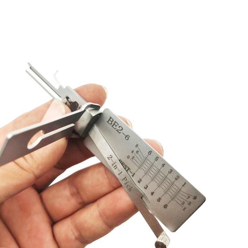 BE2-6 Original Lishi Lock Pick Key Decoder Reader Locksmith Tool for Best SFIC BE2 (6 Pin)