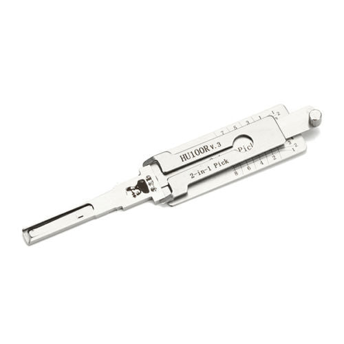 HU100R v.3 Lishi 2 in 1 Auto Car Pick and Decoder Lock Pick Set for BMW, Professional Locksmith Pick Lock Tool Plug Reader Car Hand Tools
