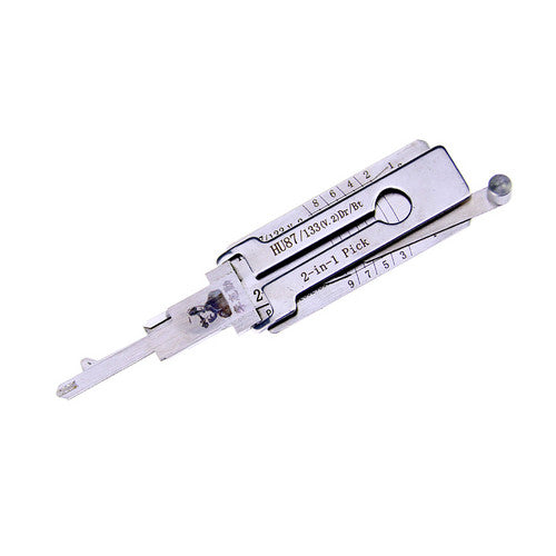 HU87 Lishi 2 in 1 Auto Car Pick and Decoder Lock Pick Set for Subaru / Suzuki / Vauxhall, Professional Locksmith Pick Lock Tool