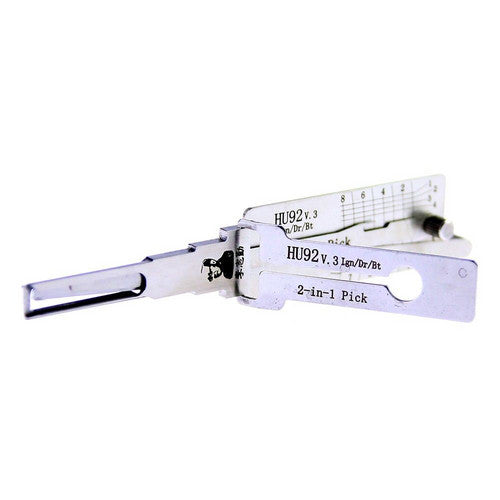 HU92 v.3 Lishi 2 in 1 Auto Car Pick and Decoder Lock Pick Set for BMW/ BMW Mini, Professional Locksmith Pick Lock Tool Plug Reader Car Hand Tools