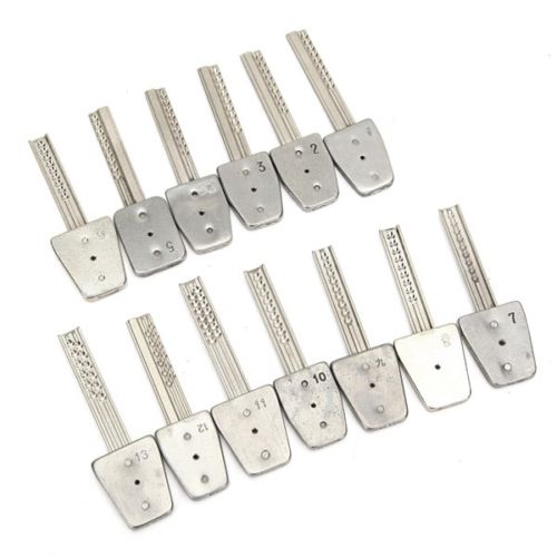 HUK 14Pcs Stainless Steel Key Picks Bit Set With Hammer Lock Picks Tool Professional Locksmith Tool Lock Opener Set