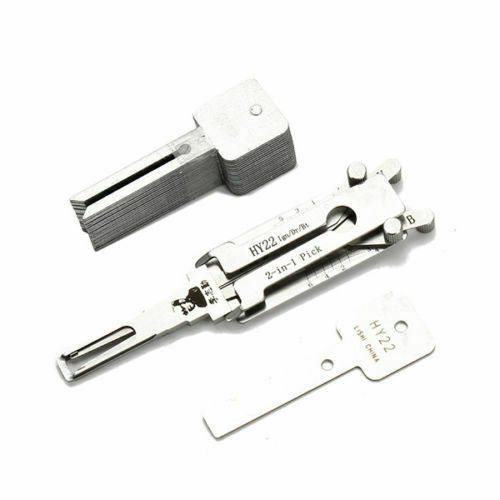 HY22 Lishi 2 in 1 Auto Car Pick and Decoder Lock Pick Set for KIA/ HYUNDAI, Professional Locksmith Pick Lock Tool Plug Reader Car Hand Tools