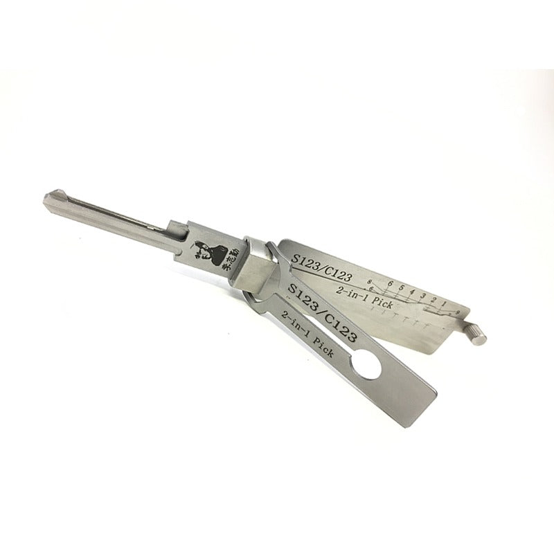 C123/S123 Original Lishi Lock Pick Key Decoder Reader Locksmith Tool For Schlage Everest S123 and C123