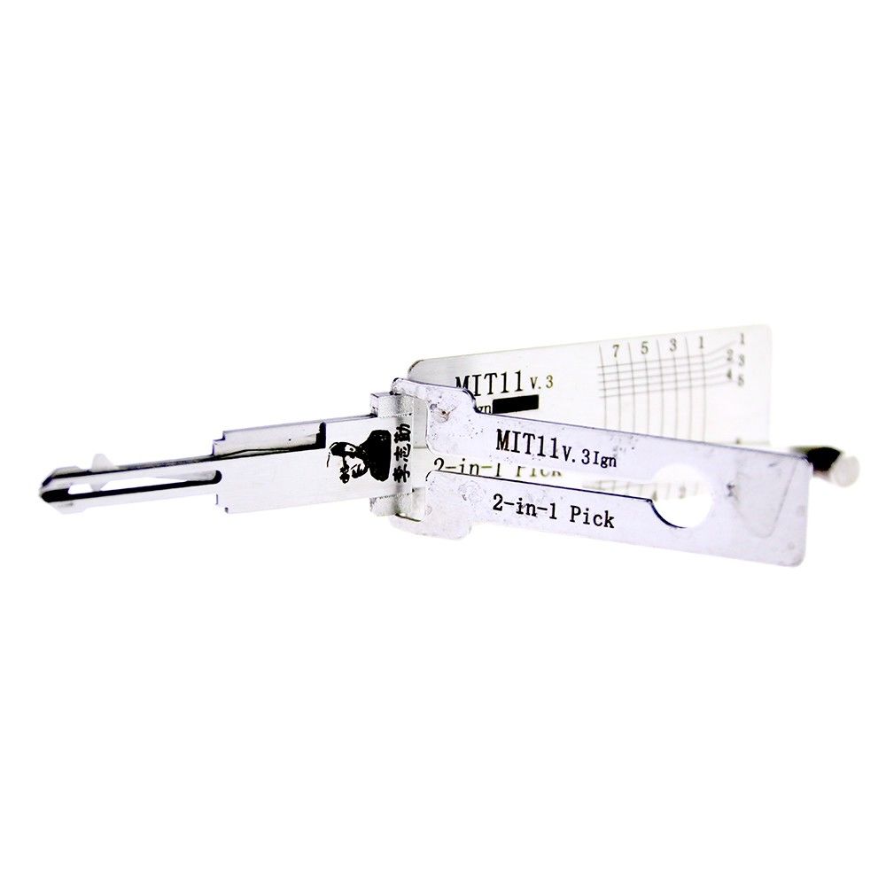 MIT11 Lishi 2 in 1 Auto Car Pick and Decoder Lock Pick Set for Mitsubishi / Chrysler / DODGE, Professional Locksmith Pick Lock Tool