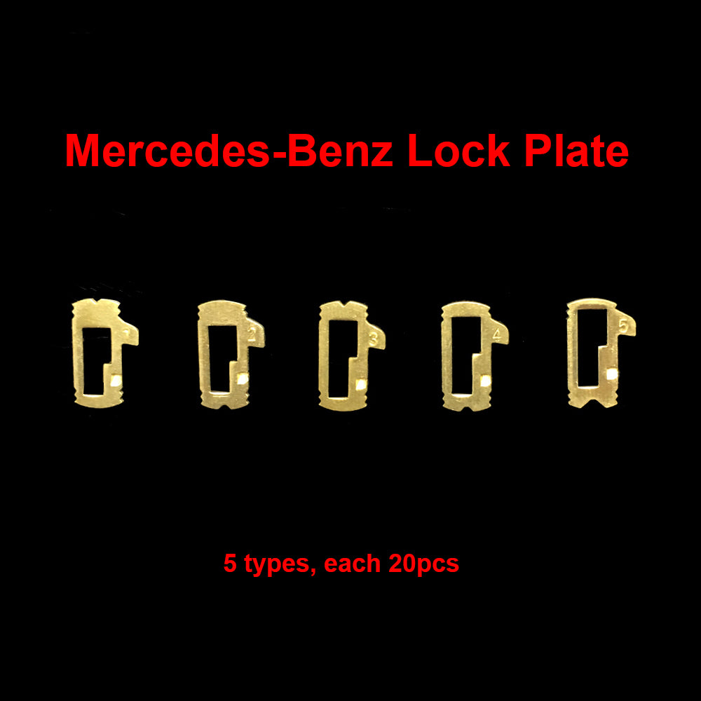100pcs/lot Car Lock Reed Locking Plate For Mercedes Benz/ Honda Half Auto Car Key Lock Repair Accessories Copper Keying Kit, Car Lock Reed Lock Plate Auto Lock Repair Locksmith Supplies