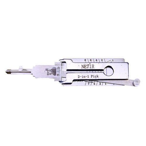 NE71R Lishi 2 in 1 Auto Car Pick and Decoder Lock Pick Set for Honda(USA) (AUS), Professional Locksmith Pick Lock Tool Plug Reader Car Hand Tools