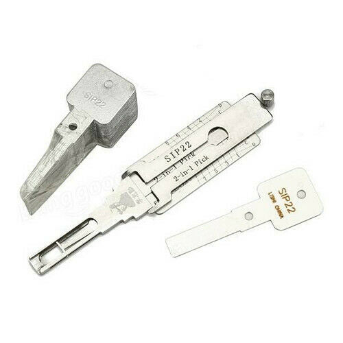 SIP22 Lishi 2 in 1 Auto Car Pick and Decoder Lock Pick Set for Fiat 500/ Alfa Romeo/ Maserati/ Lveco/ Lancia/ Fick, Locksmith Pick Lock Tool