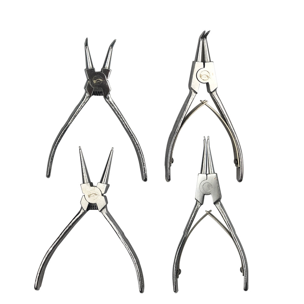 4pcs/lot 6 inch Professional Circlip Plier Set Snap Ring Pliers Internal External Bent Straight Tips
