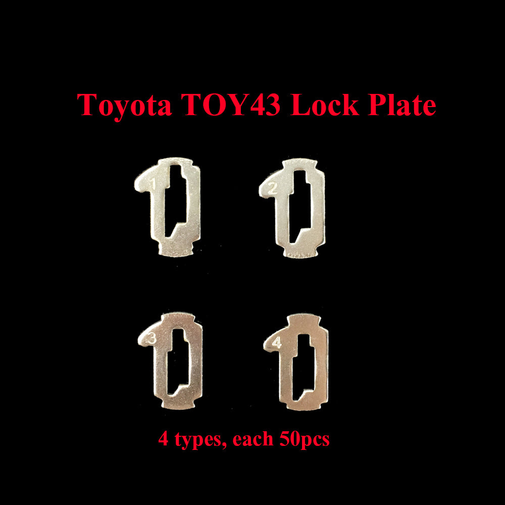 200pcs/lot TOY43  Car Lock Reed Locking Plate For Toyota Camry Corolla NO.1.2.3.4 Key Lock Repair Accessories Copper Keying Kit, Car Lock Reed Lock Plate Auto Lock Repair Locksmith Supplies