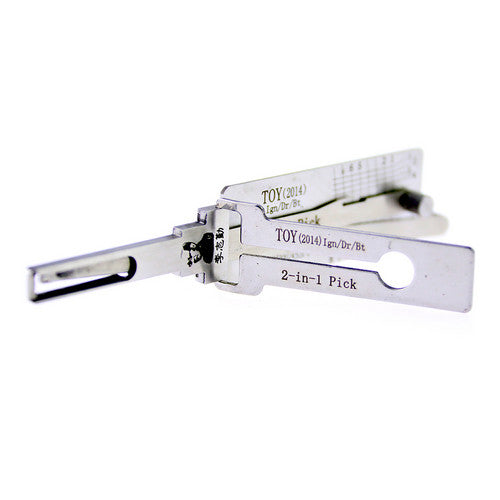 TOY(2014) Lishi 2 in 1 Auto Car Pick and Decoder Lock Pick Set for Toyota Carola, Professional Locksmith Pick Lock Tool Plug Reader Car Hand Tools