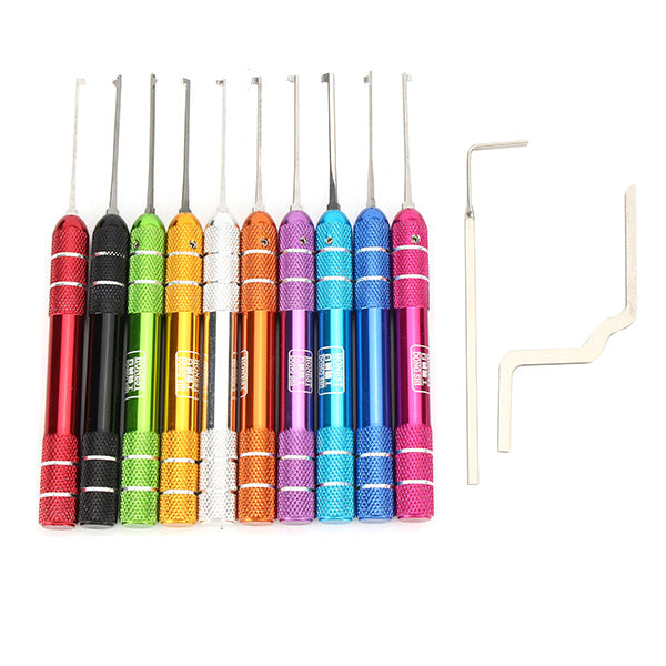 12PCS High Quality Honest Lock Smith Supplier Tools with Colorful Handle,Professional Civil Kaba PickSet Tools